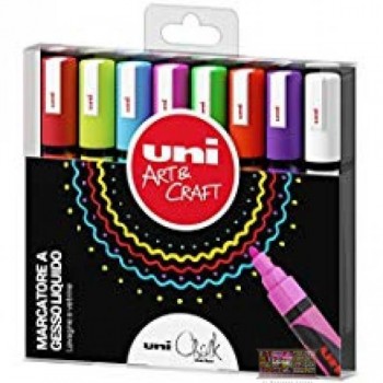 Uni chalk confezione 8 pezzi