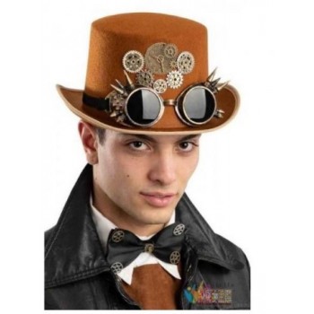 Cilindro marrone steampunk