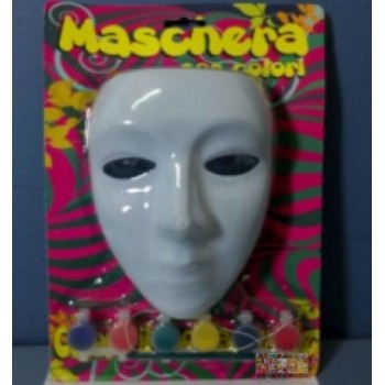 Maschera bianca con colori