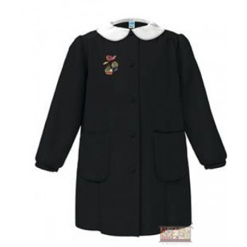 Grembiule bambina nero con...