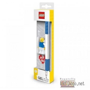 Penna blu gel lego+minifigura