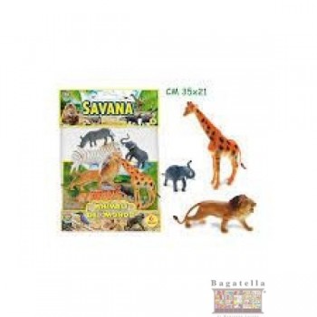 Animali della savana 6 pz