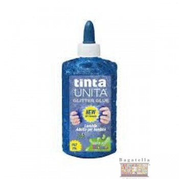 Slime colla glitterata blu