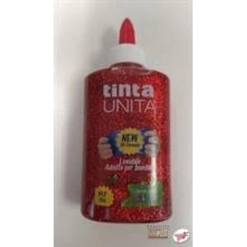 Slime colla glitterata rosso