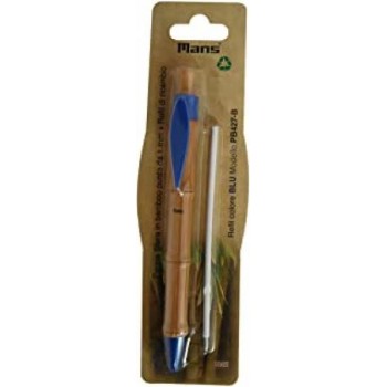 Penna in bamboo blu con...