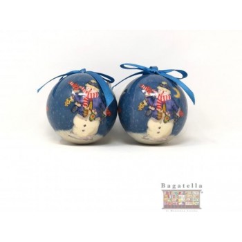 Palline decoupage Pupazzo...