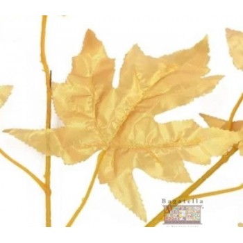 Foglie in pvc giallo 9 cm