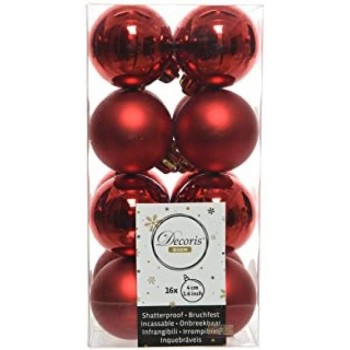 Set palline rosse d 40 16 pz