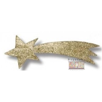 Stella cometa glitter oro 22x8