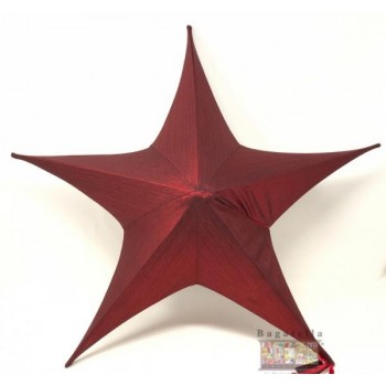 Stella rossa in tessuto 65 cm