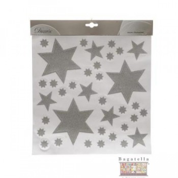 Vetrofania stelle con glitter