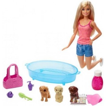 Barbie set con 3 cuccioli...