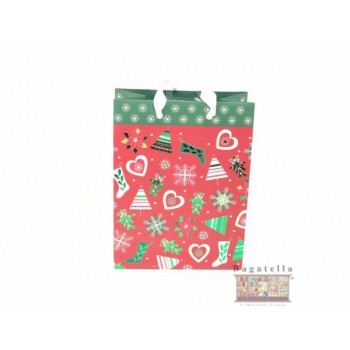 Shopper decori Natale 33x26 cm