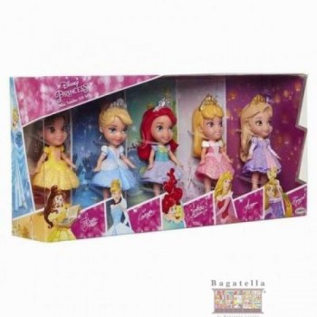 Mini bambole principesse Disney 5 pz