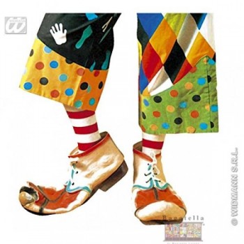 Coppia scarpe clown in lattice
