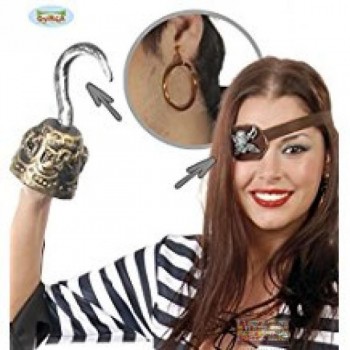 Kit pirata: uncino, benda...