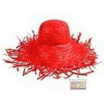 Cappello di paglia rosso