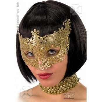 Maschera c/glitter oro