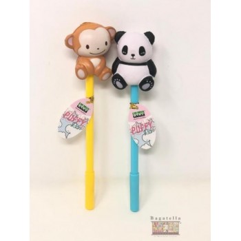 Penna squishy panda e scimmia