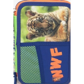 Astuccio 3 zip wwf tiger