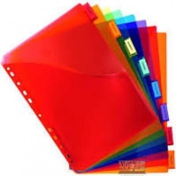 Divisori colorati A5 plastica