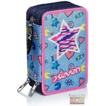 Astuccio 3 zip Seven starry...