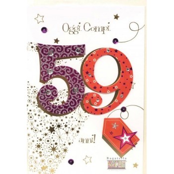 Biglietto auguri 59 anni